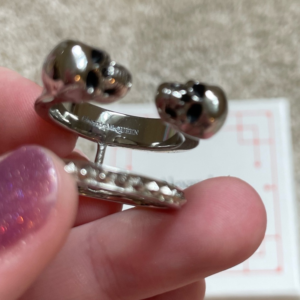 Alexander Mcqueen Double Skull Double Stack Ring - image 4